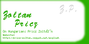 zoltan pricz business card